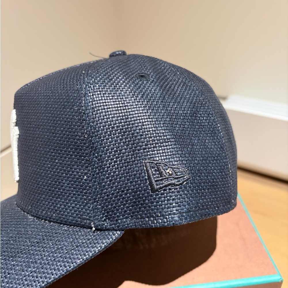 New Era X Kith Navy Raffia Baseball Cap - Picture 2 of 6